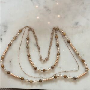 Elegant Multi-Layered Beaded Necklace